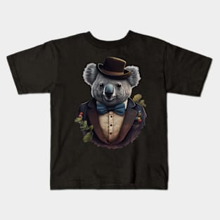 Koala with top hat Kids T-Shirt